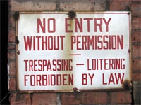 No entry / censuur