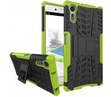 qMust Sony Xperia XZ Rugged Hybrid Case - Dual Protection - Green