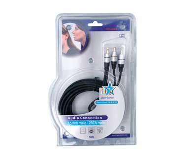 HQ Products 5.0m 3.5mm jack - 2x RCA M/M