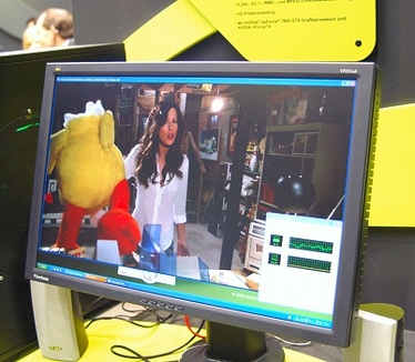 CeBIT 2006 - High-definition trailer Click! afgespeeld in Windows Media Player via PureVideo
