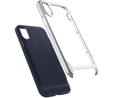 Spigen Apple iPhone X Hoesje Neo Hybrid Zilver
