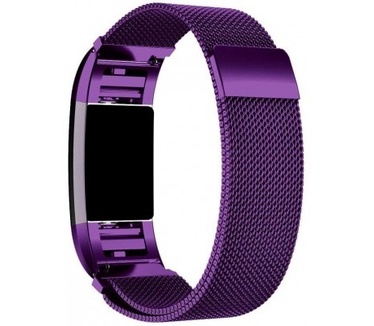 qMust Milanees armband voor Fitbit Charge 2 - Purple