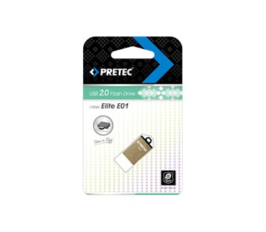 Pretec 16GB USB 2.0 Flash Disk Drive, Pretec i-Disk Elite Gold