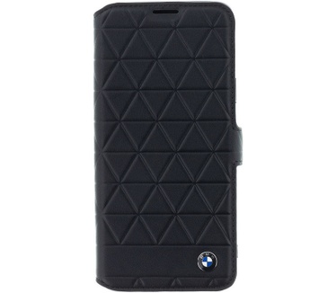 BMW Hexagon Leather Book Case voor Samsung Galaxy S9 Plus - Zwart  Zwart