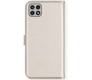 Selencia Echt Lederen Bookcase Samsung Galaxy A22 (5G) - Lichtgrijs