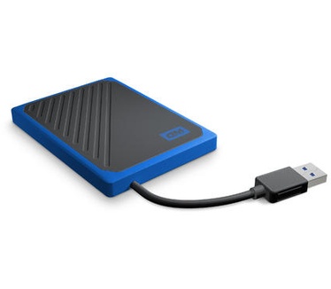 WD My Passport Go 500GB Blauw