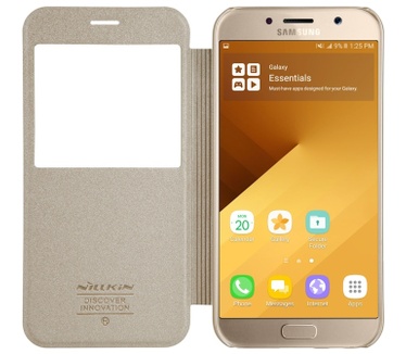Nillkin Sparkle S-View Book Case Samsung Galaxy A3 (2017) - Goud Goud