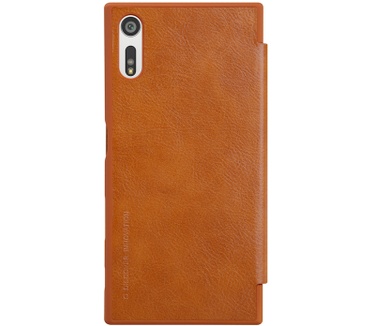Nillkin Qin Slim PU Leather Book Case voor Sony Xperia XZ - Bruin Bruin