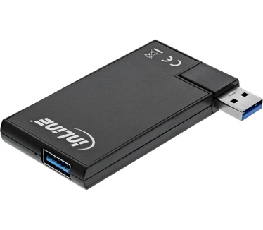 InLine 180 Twist Hub USB 3.0 - 4 Port - drehbar - schwarz
