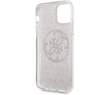 Guess Circle Glitter Hard Cover Apple iPhone 11 (6.1'') - Roze  Roze