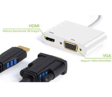 Techly DisplayPort to HDMI/VGA Adapter Wit