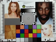 Samplefoto's budget-Androids testkaart goed licht
