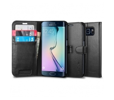 Spigen Wallet S Samsung Galaxy S6 edge Case - SGP11433 - Black