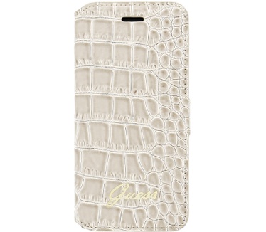 Guess Flip Folio Book Case Shiny Crocodile iPhone 6 - Beige