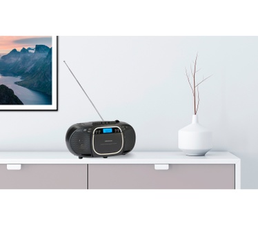 Medion LIFE E66476 Boombox | CD/MP3-speler | LC-display | PLL-FM | muziekweergave vanaf USB-stick | 2 x 20 Watt max.