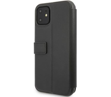 Ferrari Perforated Leather Book Case iPhone 11 (6.1") - Zwart  Zwart