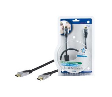 HQ Products Super Silver HQ hoge kwaliteit 1.3 hdmi kabel - 0.75 meter