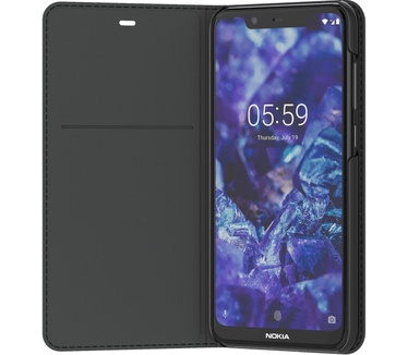 Nokia 5.1 Plus Slim Flip Case  Zwart