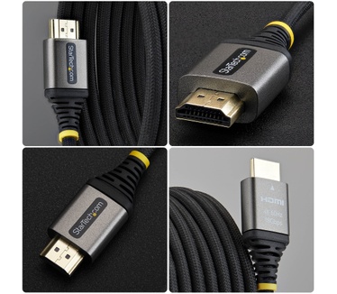 Startech.com 3m Premium Gecertificeerde High Speed HDMI Kabel, Ultra Flexibele Gevlochten High Flex HDMI Kabel, 4K 60Hz / 1440p 144Hz met HDR10 / ARC, 18Gbps