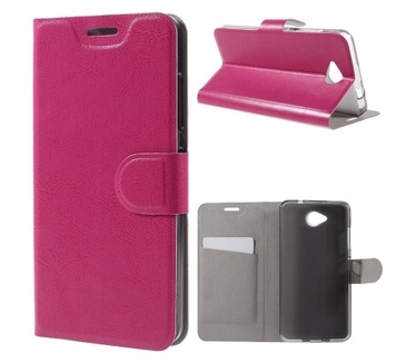 Kees Lederlook Portemonnee Hoesje Microsoft Lumia 650 - Roze