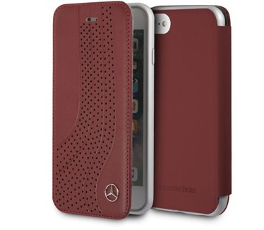 Mercedes-Benz Originele Upward Wave Bookcase voor de Apple iPhone 6 / 6S / 7 / 8 - Rood  Rood