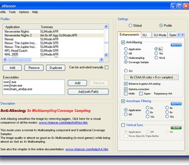 nHancer 2.2.1 screenshot (resezed)