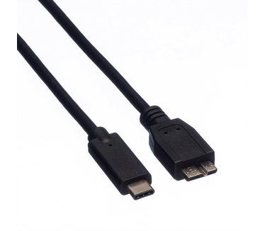 Roline USB 3.1 Cable, C-Micro B, M/M 1m Zwart