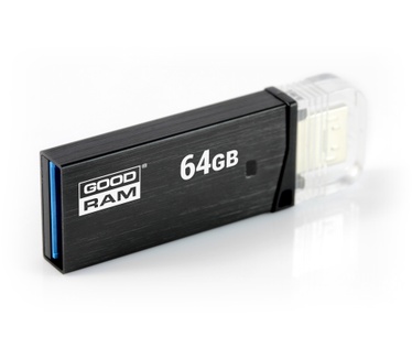 Goodram TWIN 64GB USB 3.0 Zwart