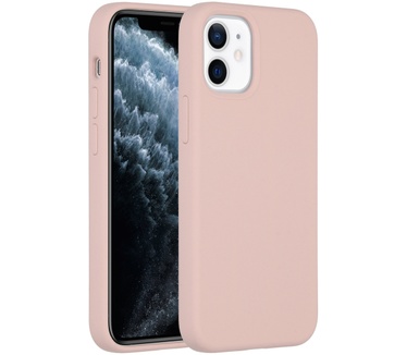 Accezz Liquid Silicone Backcover iPhone 12 Mini - Roze (iPhone 12 Mini) Roze