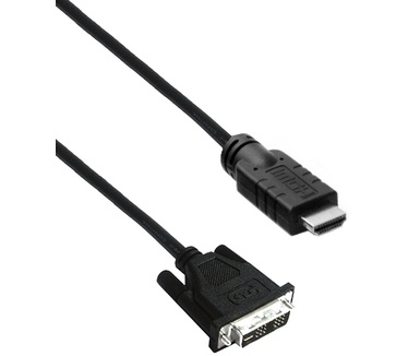 Eeconn HDMI - DVI Kabel, Singlelink (18+1), SLAC, Zwart, 15m