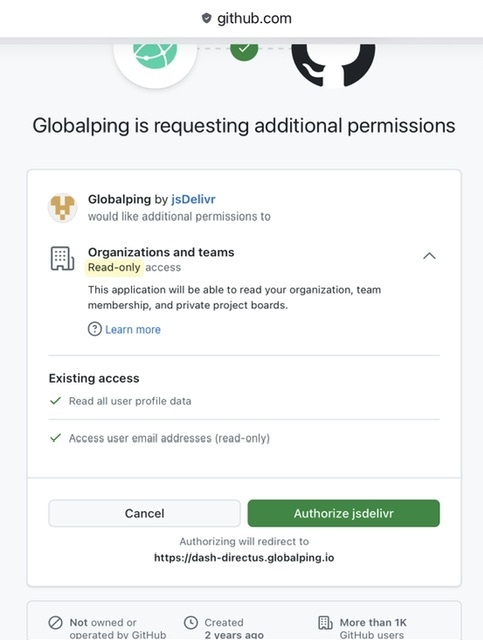 GlabslPing wil meer Github rechten