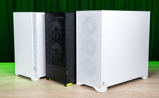 Fractal Pop 2 Air naast Pop Air en Pop Silent