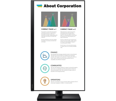 Samsung LF24T450FQU Zwart
