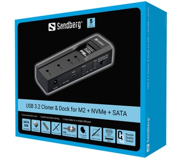 Sandberg USB-3 Cloner+Dock M2+NVMe+SATA