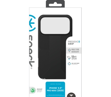 Speck Presidio2 Grip + MS Apple iPhone 17 Pro Max Black - with Microban