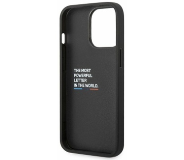 BMW M Tricolor Back Case voor Apple iPhone 14 Pro (6.1") - Zwart Zwart