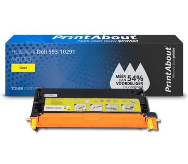 PrintAbout Huismerk Dell 593-10291 (H515C) Toner Geel