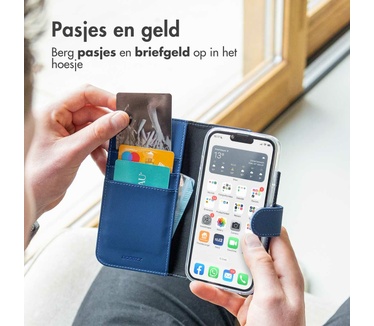 Accezz Wallet Softcase Bookcase Galaxy A22 (5G) - Donkerblauw (Galaxy A22 (5G)) Blauw