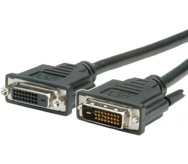 Value DVI verlengkabel, DVI M-F, (24+1) dual link 2,0m Zwart