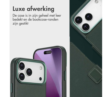 Accezz Leather Bookcase 2-in-1 met MagSafe