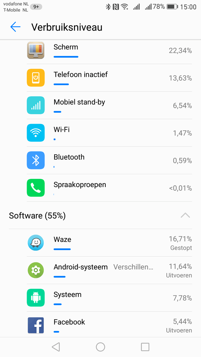 Accuverbruik Mate 9