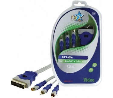 HQ Products 1.5m SCART M/ S-Video M + 2xRCA M