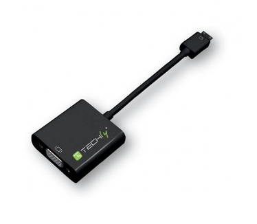 Techly Cable Adapter Converter HDMI to VGA with Micro USB and Audio IDATA HDMI-VGA2AU Zwart