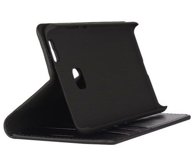 Echt Leren Huawei P9 Lite Bookcase Hoesje Met Pasjes Zwart Zwart