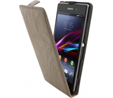 Mobiparts Mobiparts Vintage Flip Case Sony Xperia Z1 Creme