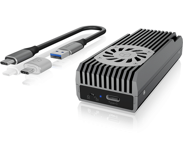 Icy Box External Type-C enclosure for M.2 NVMe SSD Zwart