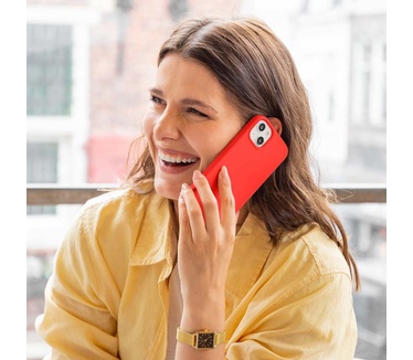 Accezz Liquid Silicone Backcover met MagSafe iPhone 14 Pro Max - Rood