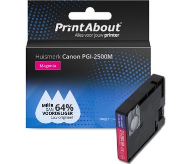 PrintAbout Huismerk Canon PGI-2500M Inktcartridge Magenta