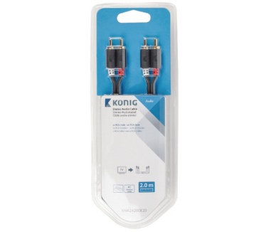 Konig 2 x RCA male/2 x RCA male, 2 m