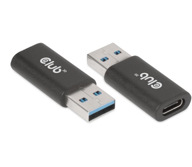 Club 3D CLUB3D USB 3.2 Gen1 Type A To USB 3.2 Gen1 Type C Adapter M/F Kabel Adapter - Zwart Zwart